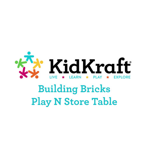 Kidkraft 17512 building bricks play n store discount table